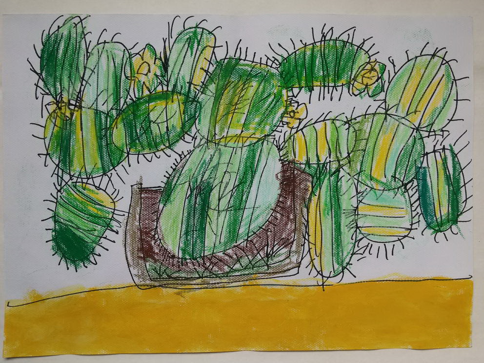 Cactus, sketch, 2017